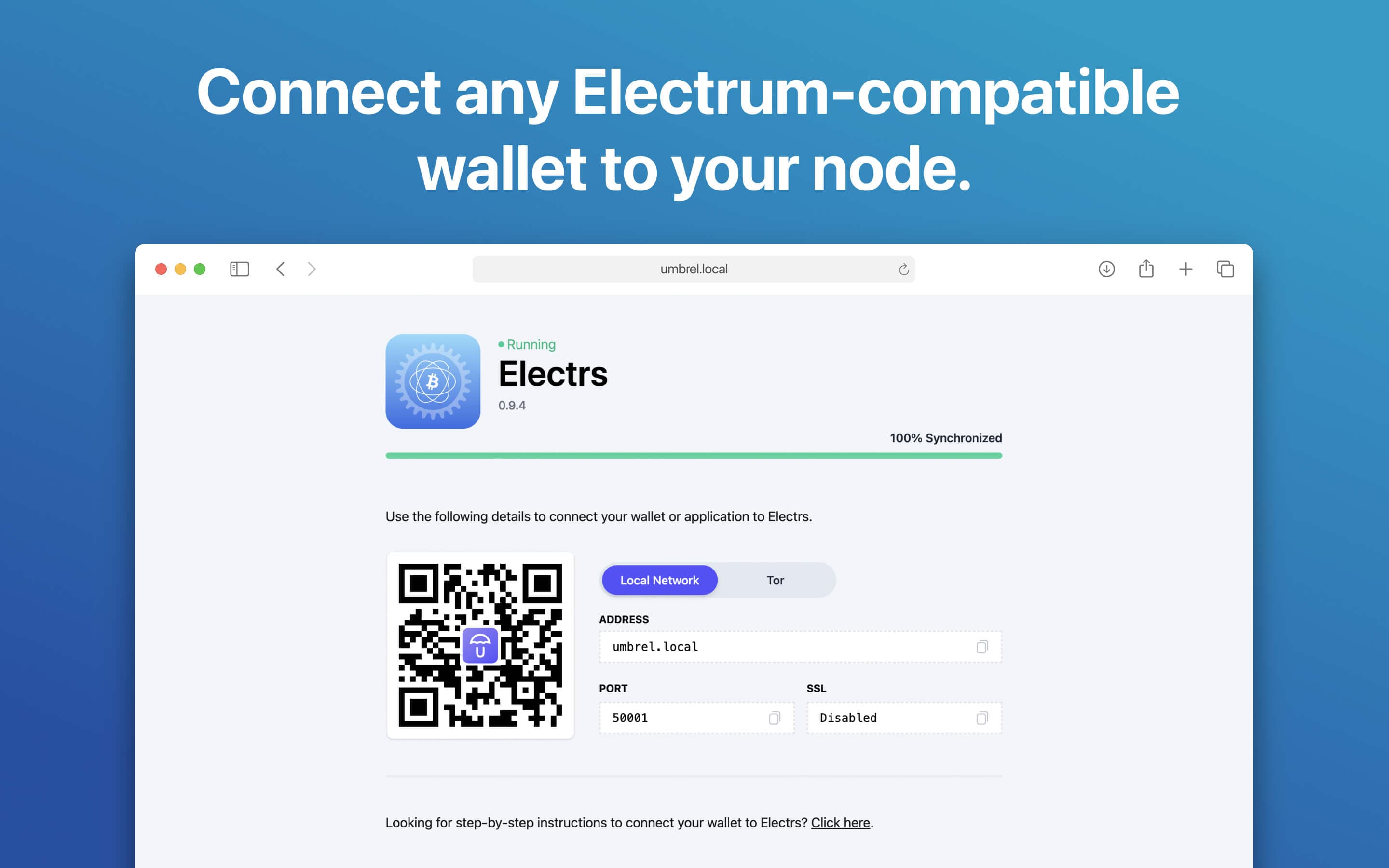 Screenshot 2 of Electrs app on Umbrel App Store