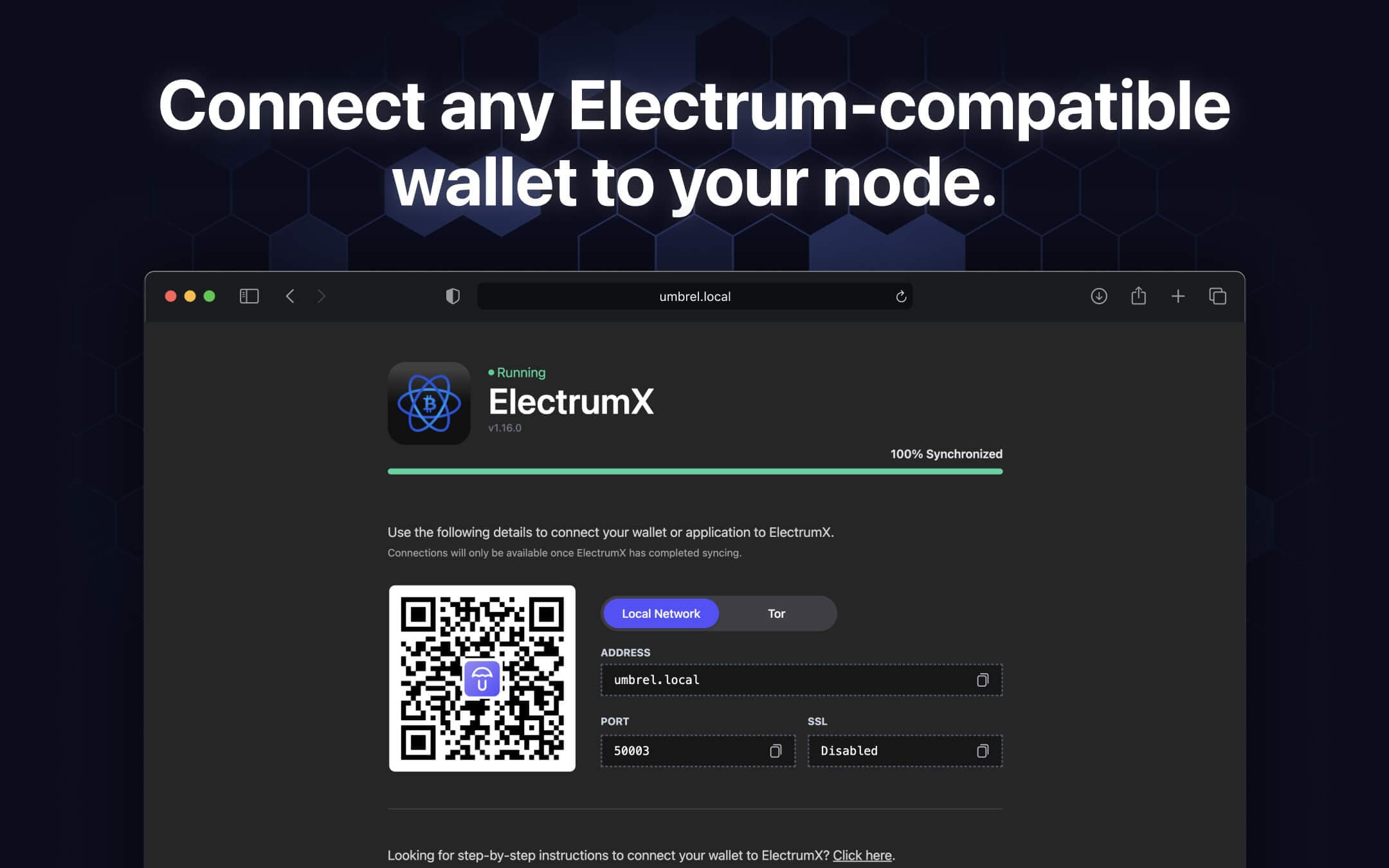 Screenshot 2 of ElectrumX app on Umbrel App Store