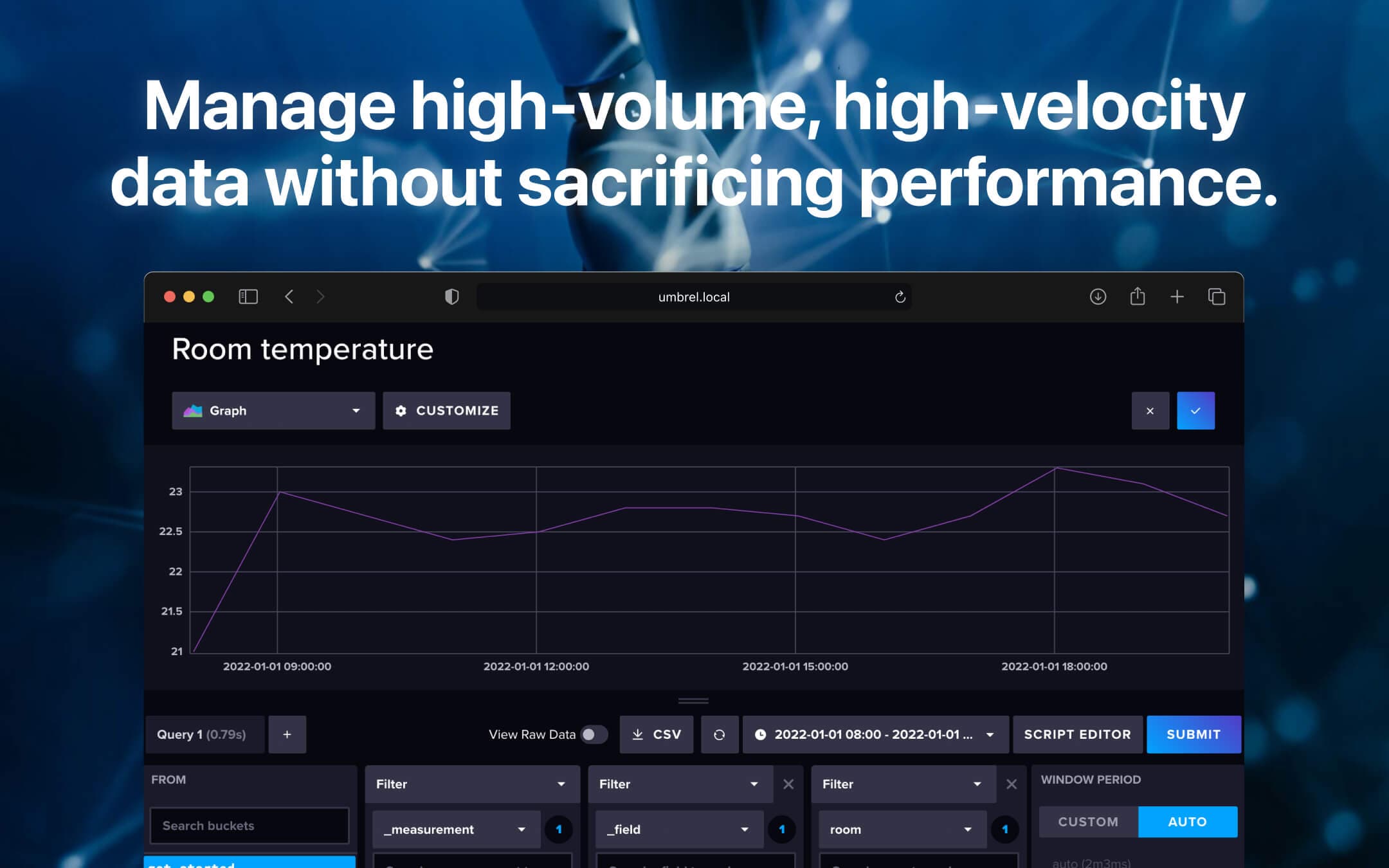 Screenshot 3 of InfluxDB 2 app on Umbrel App Store