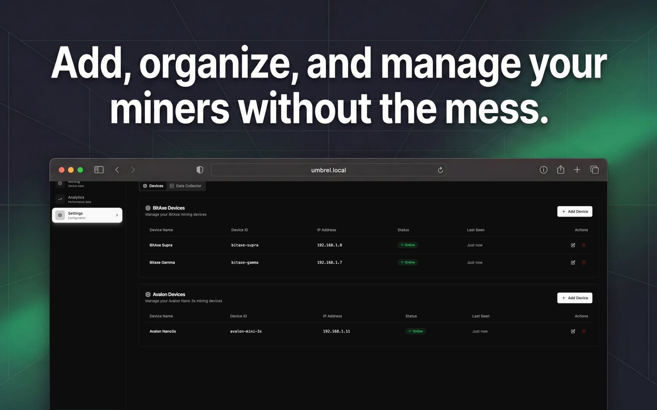 Screenshot 5 of MinerSentinel app on Umbrel App Store
