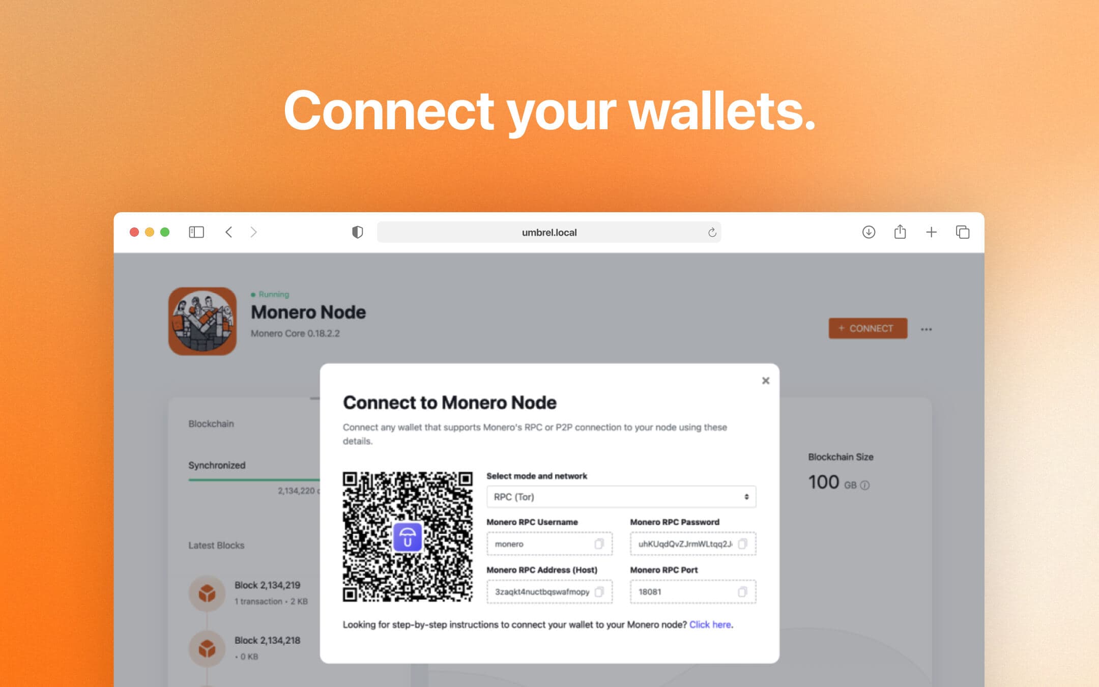 Screenshot 2 of Monero Node app on Umbrel App Store