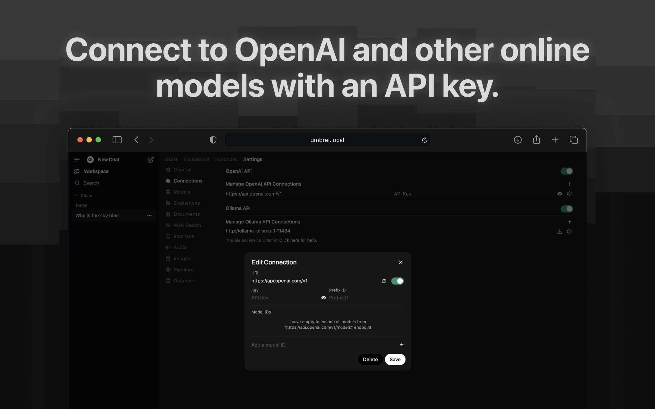 Screenshot 3 of Open WebUI app on Umbrel App Store