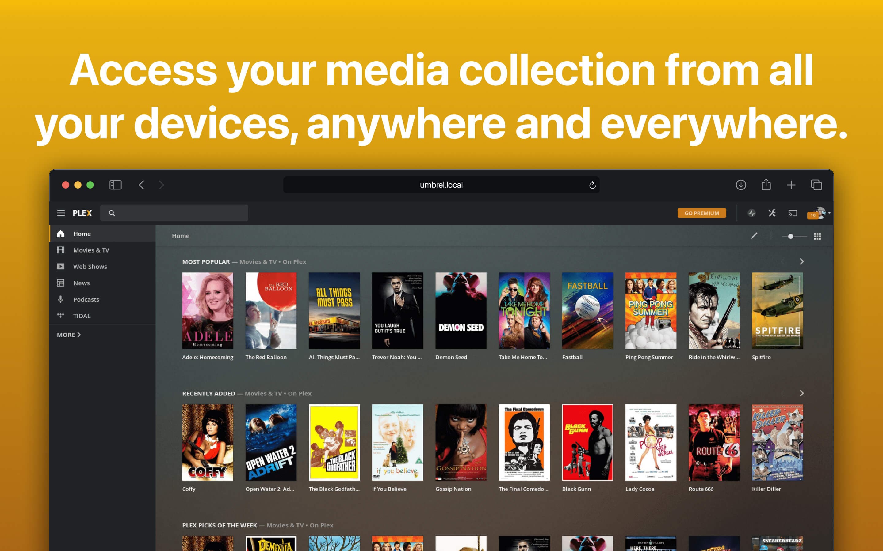 Screenshot 3 of Plex app on Umbrel App Store