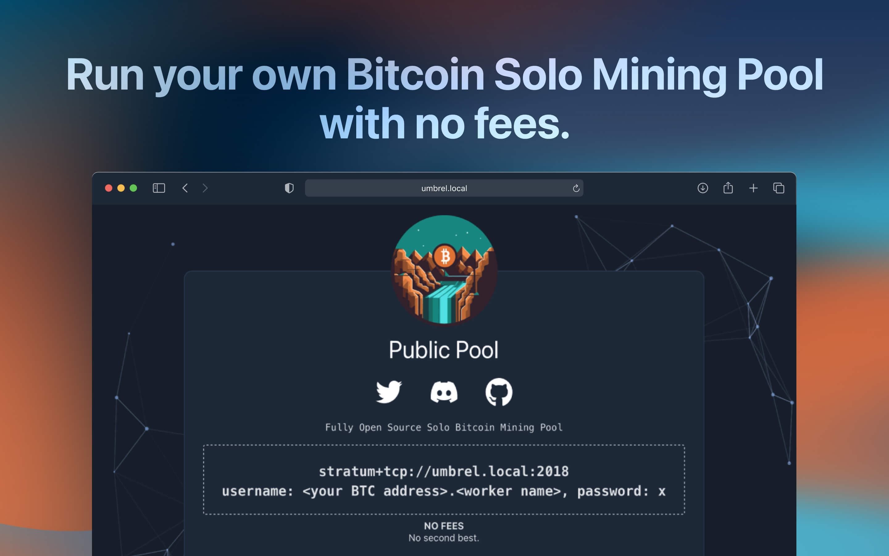 Screenshot 1 of Public Pool app on Umbrel App Store