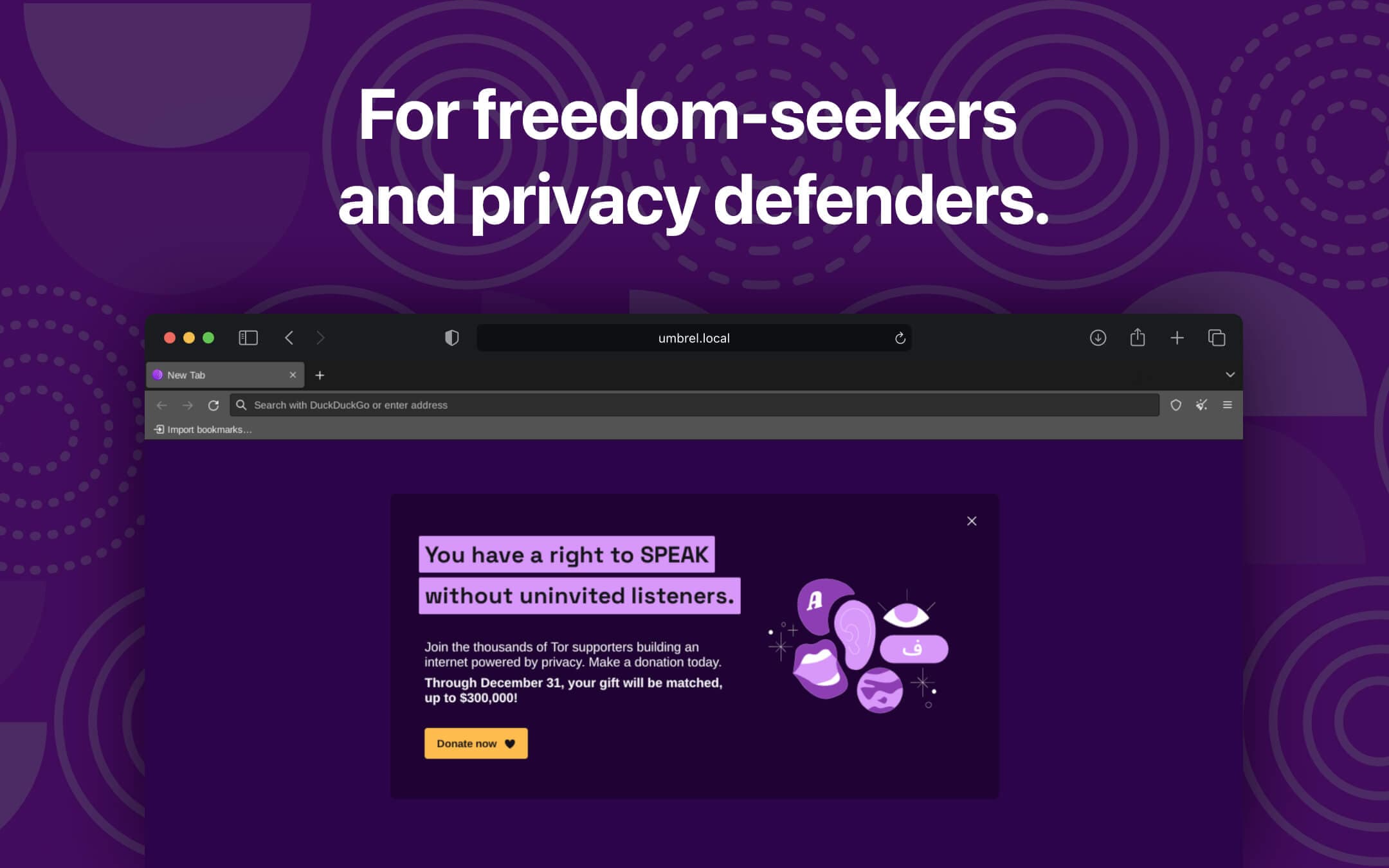 Screenshot 2 of Tor Browser app on Umbrel App Store