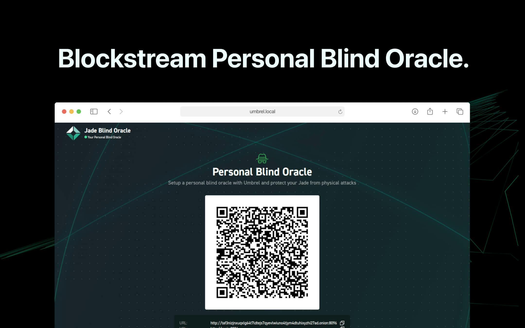 Screenshot 1 of Blockstream Blind Oracle app on Umbrel App Store