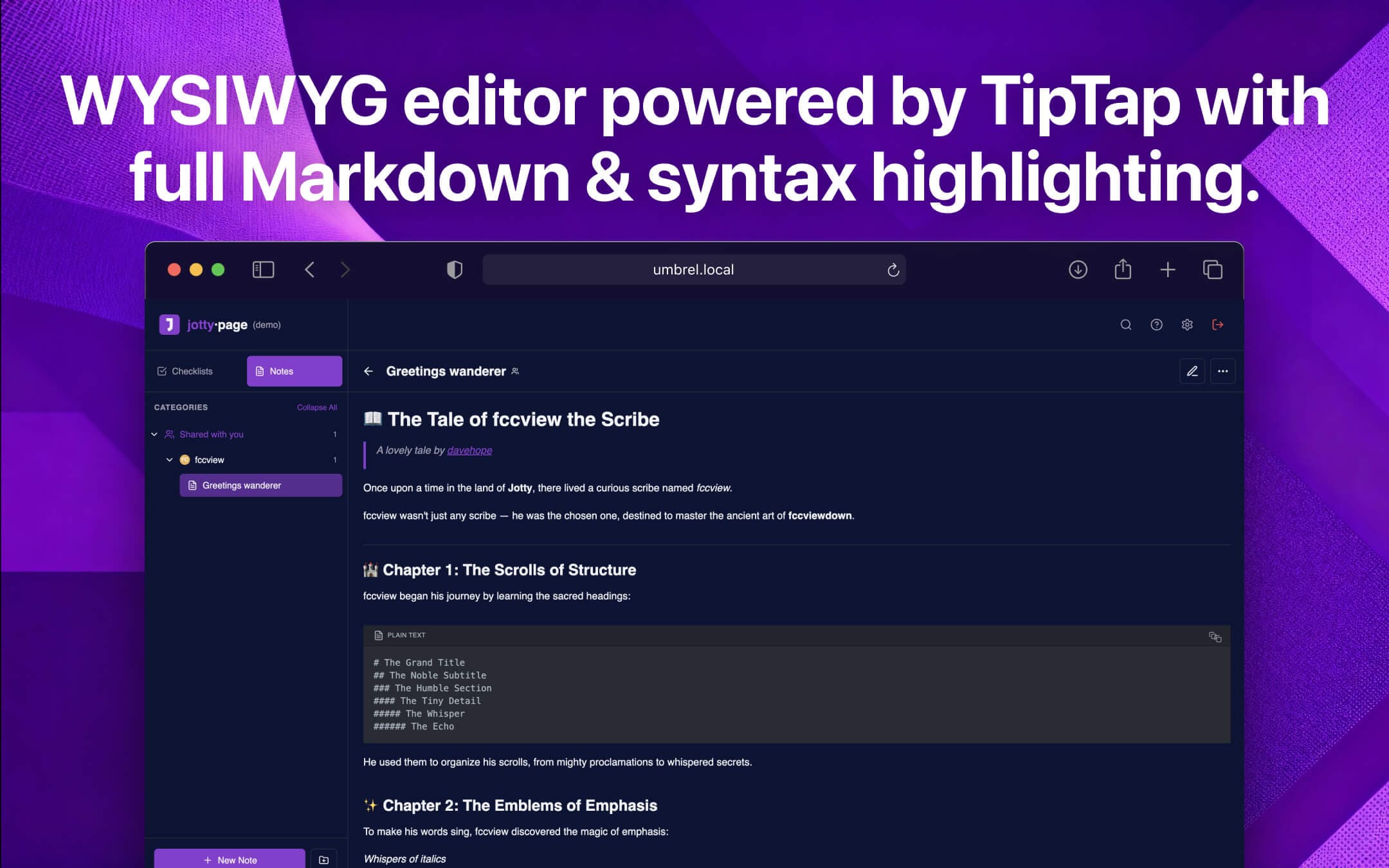 Screenshot 4 of Jotty app on Umbrel App Store