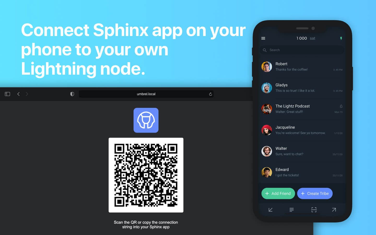Screenshot 1 of Sphinx Relay app on Umbrel App Store